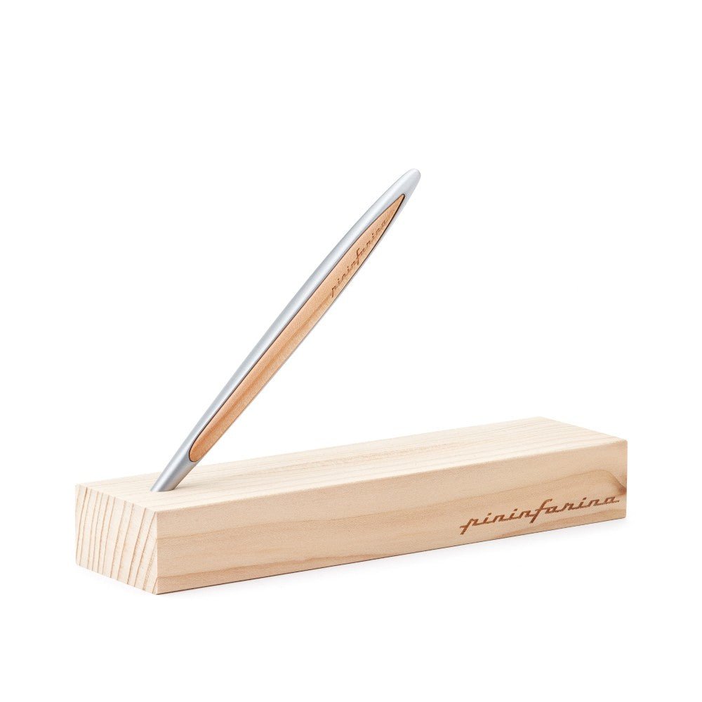 Pininfarina Shop - Penne e Stilo - Pininfarina Cambiano Classic Cedro - Stilo con base in legno massello naturale - punta in Ethergraf®