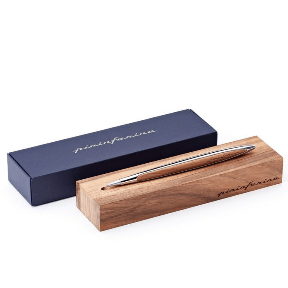 Pininfarina Shop - Penne e Stilo - Pininfarina Cambiano Classic Ink - Stilo con base in legno massello - penna a sfera