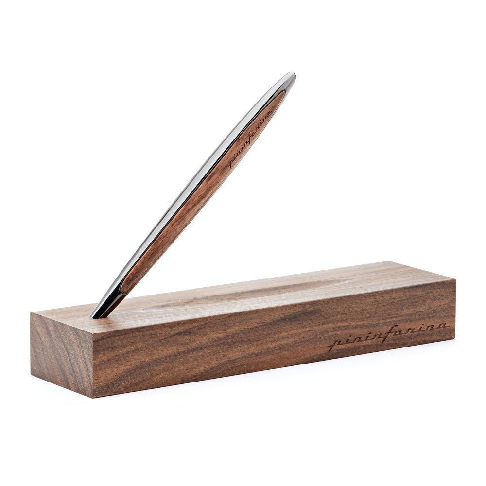 Pininfarina Shop - Penne e Stilo - Pininfarina Cambiano Classic Ink - Stilo con base in legno massello - penna a sfera