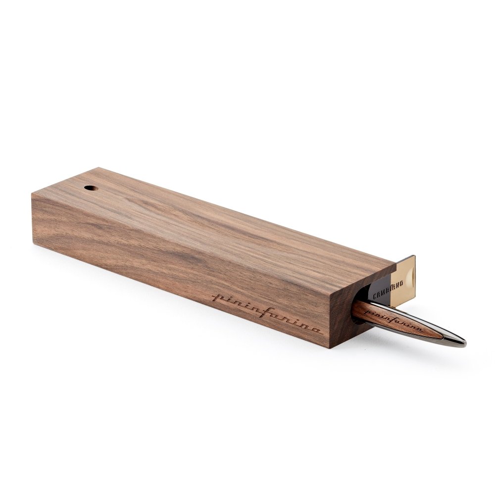 Pininfarina Shop - Penne e Stilo - Pininfarina Cambiano Classic Ink - Stilo con base in legno massello - penna a sfera
