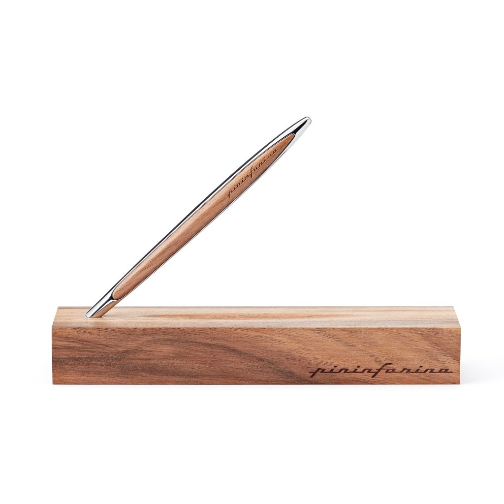 Pininfarina Shop - Penne e Stilo - Pininfarina Cambiano Classic Ink - Stilo con base in legno massello - penna a sfera