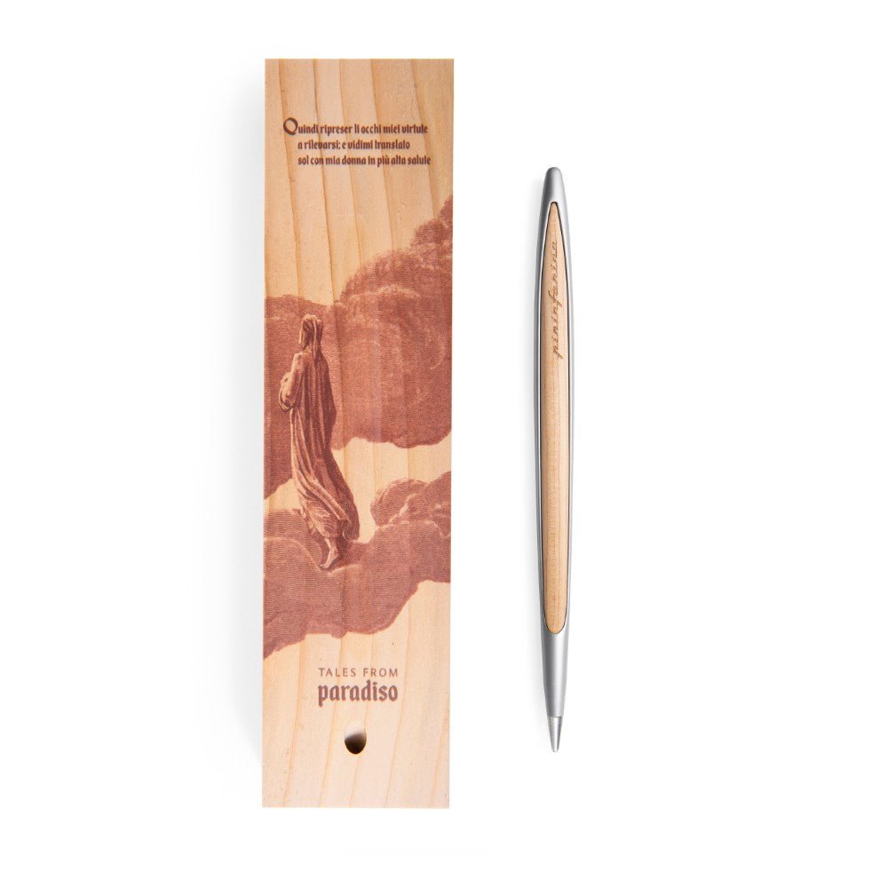 Pininfarina Shop - Penne e Stilo - Pininfarina Cambiano Dante 700th– Penna commemorativa con Punta Ethergraf e base in legno