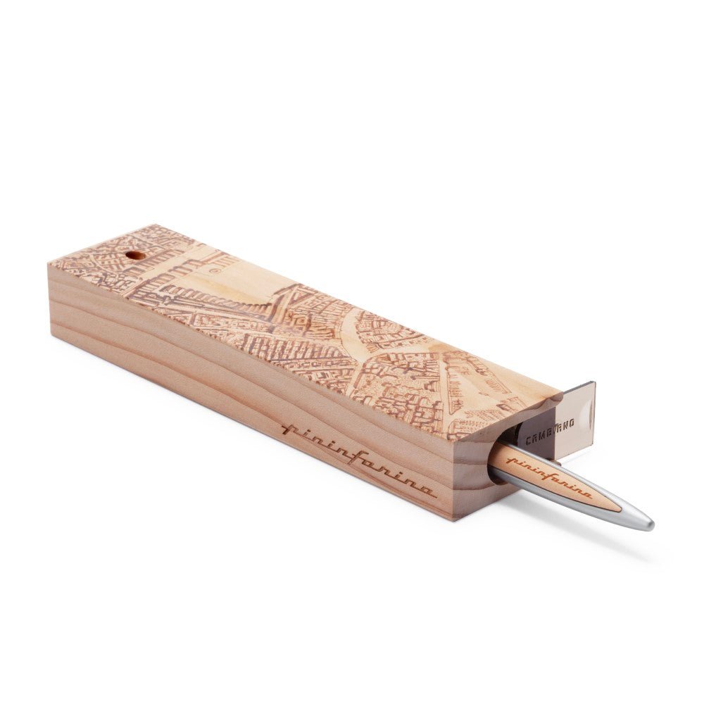 Pininfarina Shop - Penne e Stilo - Pininfarina Cambiano Italian Beauty – Stilo con Puntale Ethergraf e Supporto da Scrivania in Legno di Cedro