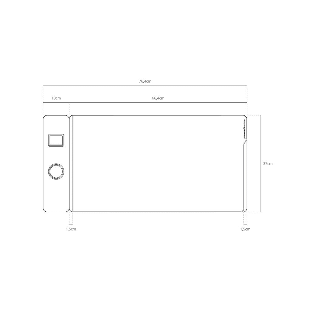 Pininfarina Shop - Accessori da scrivania - Pininfarina DeskPro con Ricarica Wireless – Sottomano da Scrivania Multifunzionale