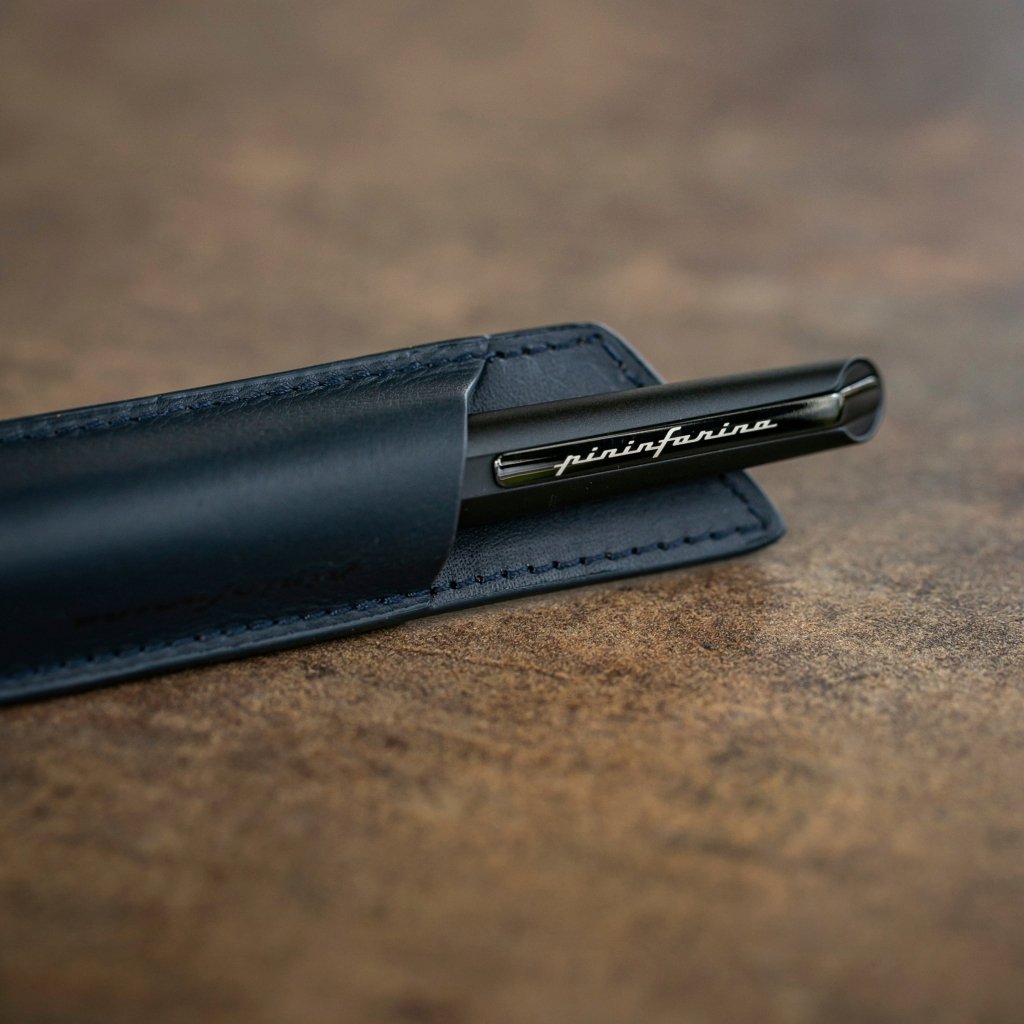 Pininfarina Shop - Accessori da scrivania - Pininfarina Folio - Porta Penna Slim Artigianale in Nappa