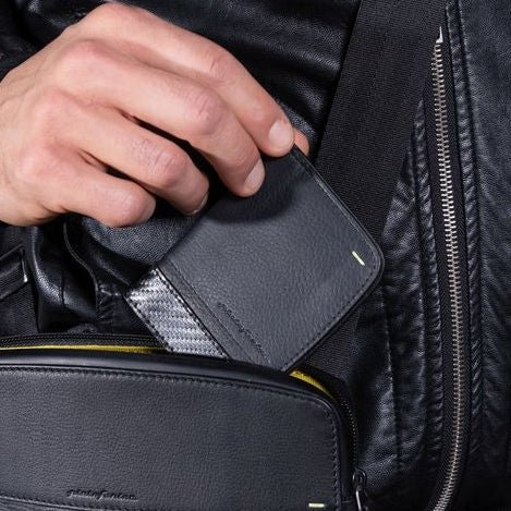 Pininfarina Shop - Portafogli e Portachiavi - Pininfarina Folio Portafoglio Uomo 8C – Portafoglio in Nappa e 8 Slot per Carte