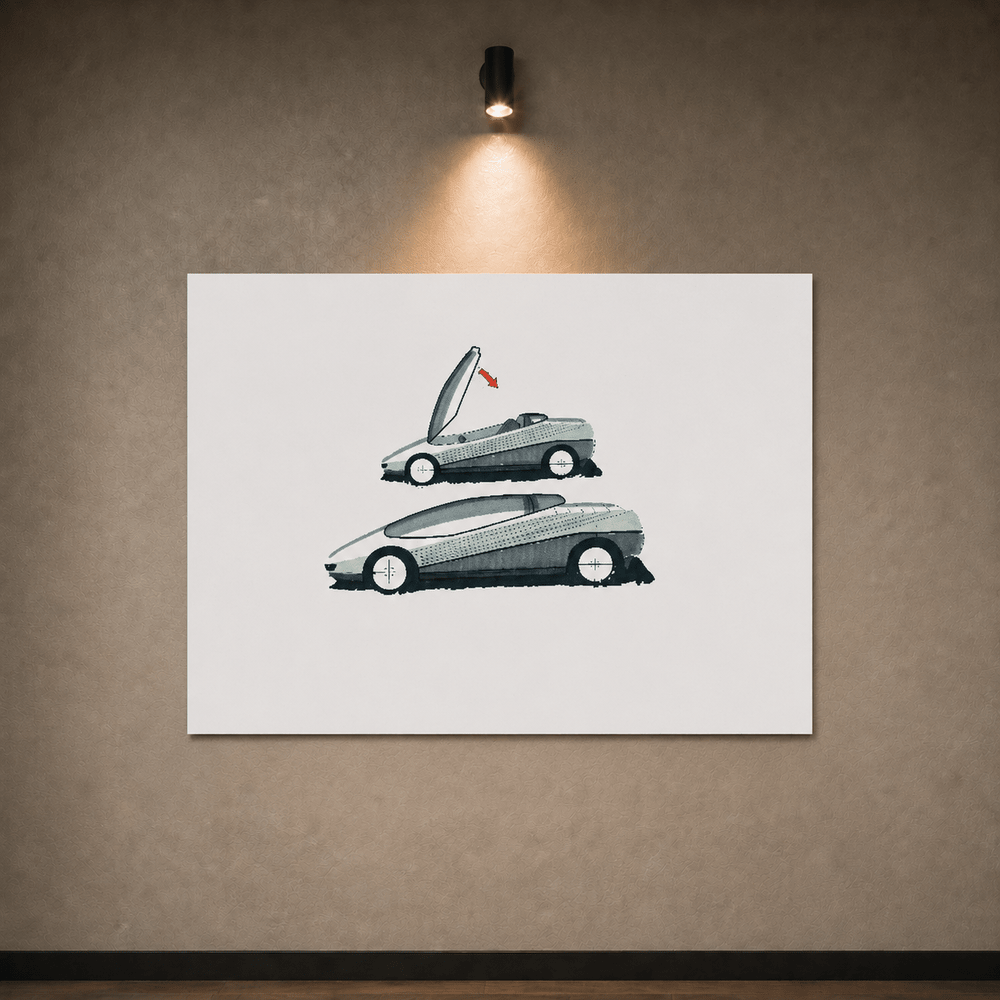 Pininfarina Shop - stampe - Pininfarina Heritage - Stampa da collezione - SK - Honda HP-X