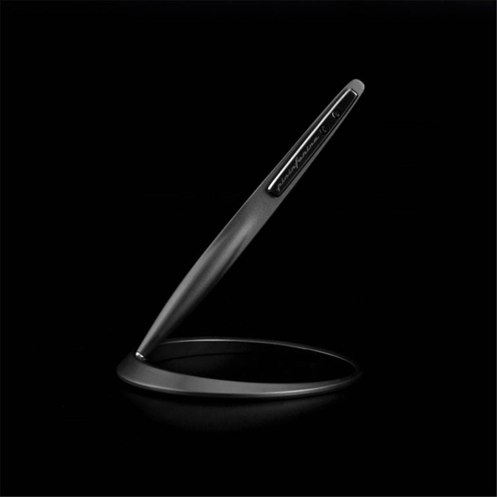 Pininfarina Shop - Penne e Stilo - Pininfarina Space X Black – Stilo con Tecnologia Ethergraf® e Supporto da Scrivania in Alluminio
