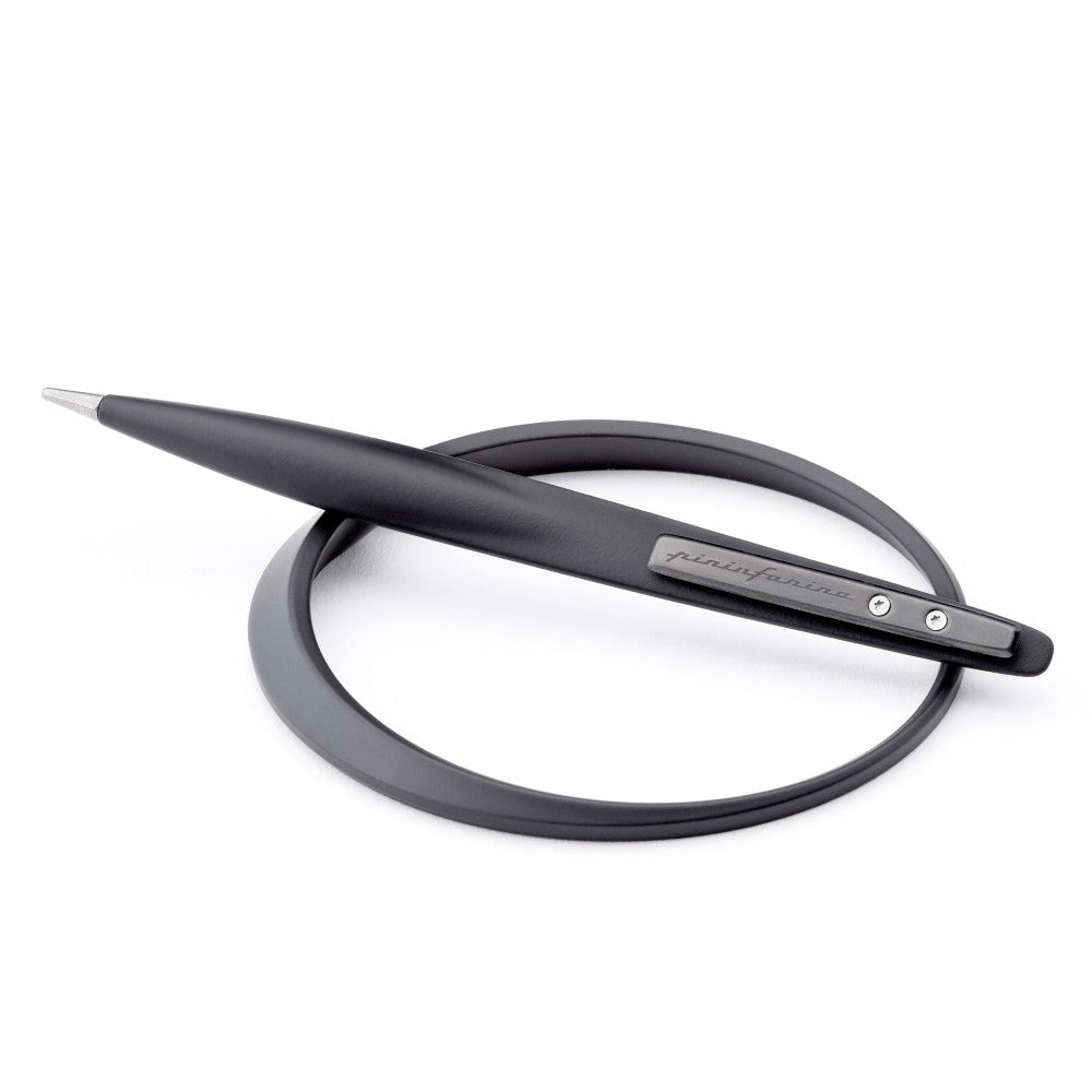 Pininfarina Shop - Penne e Stilo - Pininfarina Space X Black – Stilo con Tecnologia Ethergraf® e Supporto da Scrivania in Alluminio
