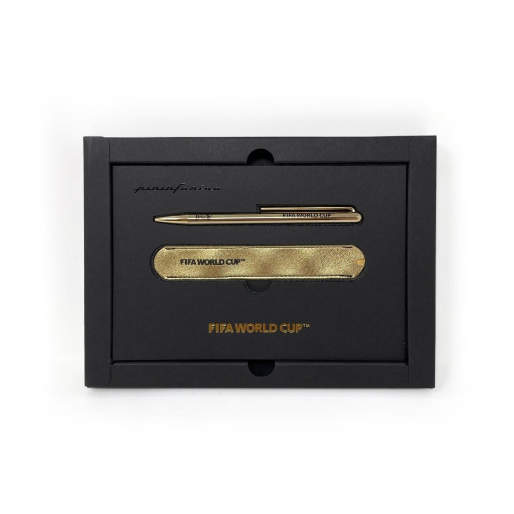 Pininfarina Shop - Set - Pininfarina Writing Set Fifa World Cup – Taccuino in Carta di Roccia + Grafeex Ballpoint Gold Plated con Astuccio Coordinato