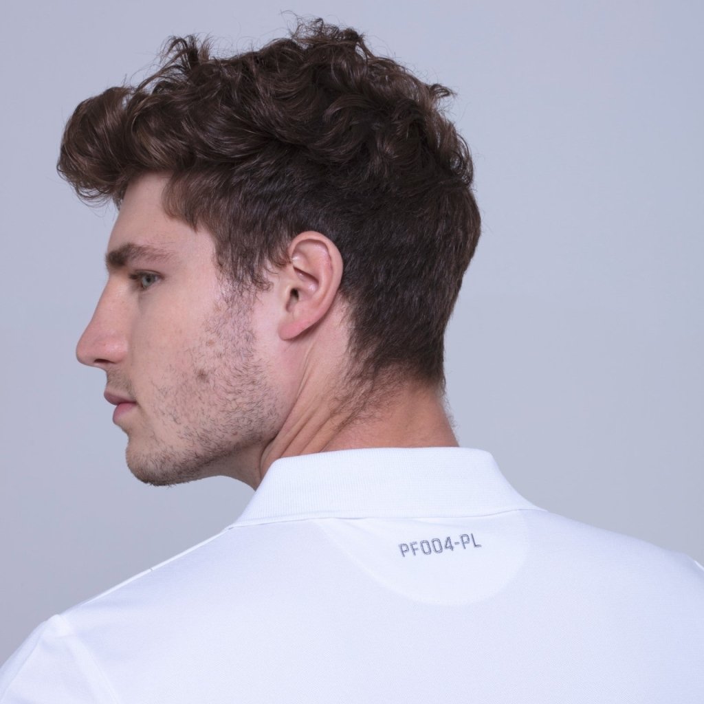Pininfarina Shop - Abbigliamento - Polo Pininfarina Tech Bianca – Collezione Auto Iconiche Pininfarina