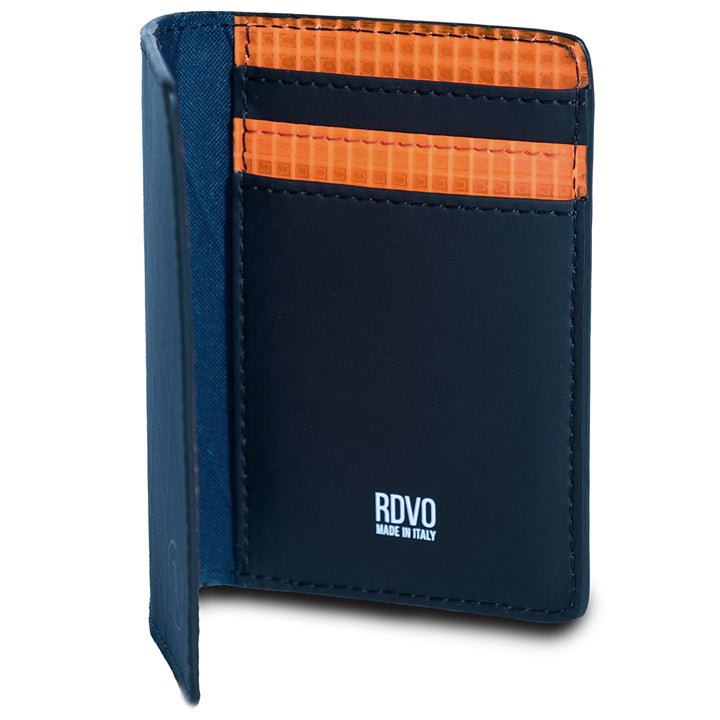 Pininfarina Shop - Portafogli e Portachiavi - RDVO Taschino – Portafoglio minimal in tessuti riciclati, 4 slot carte, Made in Italy