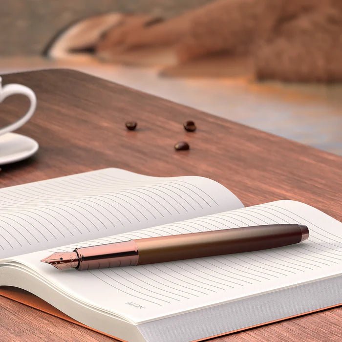 Pininfarina Shop - Penne e Stilo - Sheaffer 100 Coffee Edition – Penna stilografica Matt Brown con finiture PVD