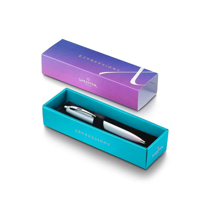 Pininfarina Shop - Penne e Stilo - Sheaffer 100 Expressions – Penna a sfera Blue & Pink Pearlised Gradient con finiture cromate