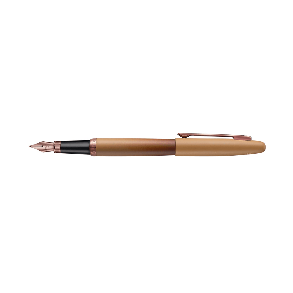 Pininfarina Shop - Penne e Stilo - Sheaffer VFM Coffee Edition – Penna stilografica Matt Brown con finiture Regal Brown PVD