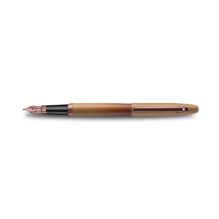 Pininfarina Shop - Penne e Stilo - Sheaffer VFM Coffee Edition – Penna stilografica Matt Brown con finiture Regal Brown PVD