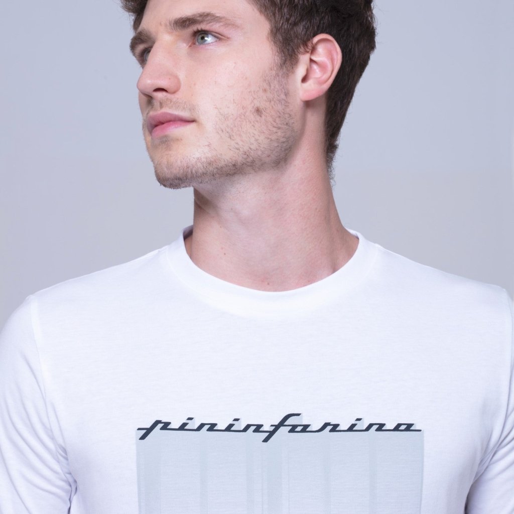 Pininfarina Shop - Abbigliamento - T-shirt Pininfarina UP Bianca – Collezione Auto Iconiche