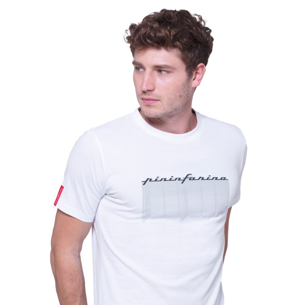 Pininfarina Shop - Abbigliamento - T-shirt Pininfarina UP Bianca – Collezione Auto Iconiche