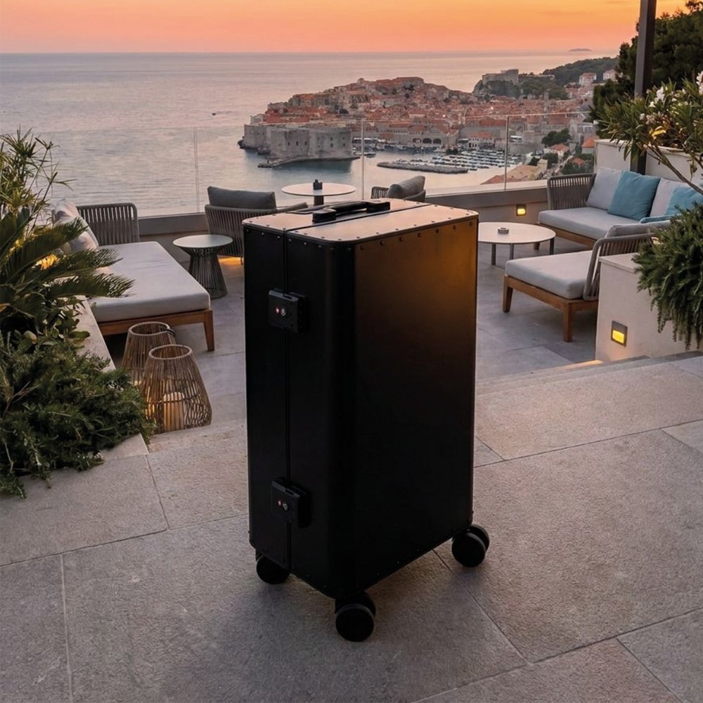 Pininfarina Shop - Borse e Zaini - TITANIONERO trolley artigianale in alluminio realizzato a mano in Italia